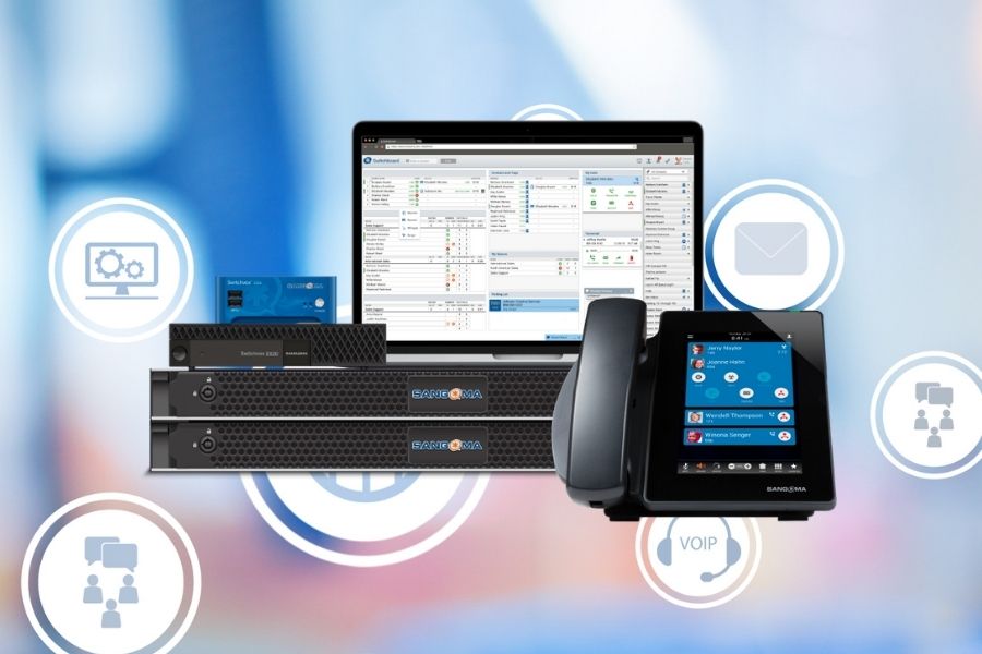 Appliance PBX, Telephones, laptop with Sangoma and TelOnline solutions